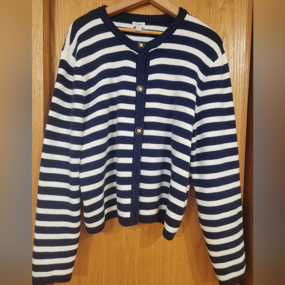 XL J Crew 100% cotton button down sweater